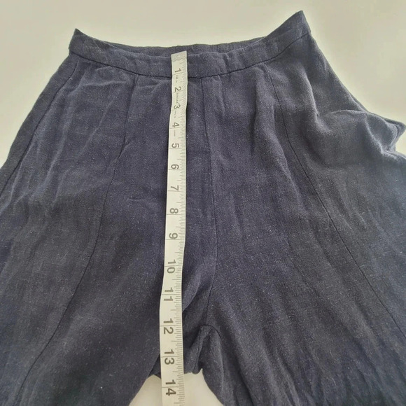 RHYTHM linen blend STEVIE WIDE LEG PANT BLUE size size 2 - Picture 8 of 10